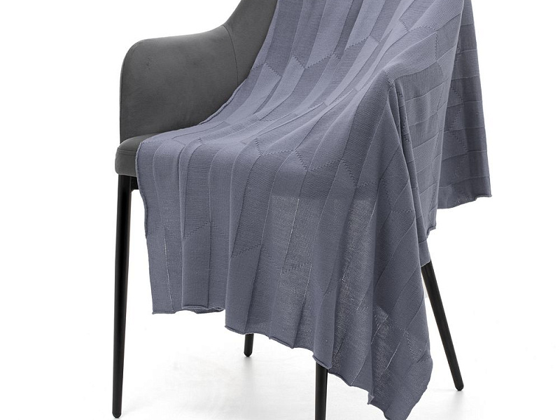 Плед Rombus, серый (стальной)