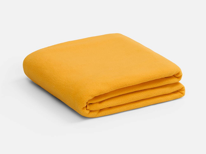 Флисовый плед Warm&Peace XL, желтый