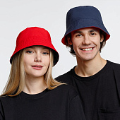 Панама Nylon двусторонняя, темно-синяя с красным