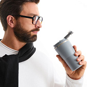 Термостакан Sapporo без логотипа, серый