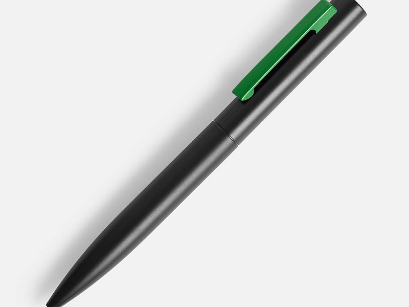 Ручка шариковая Inkolor, черная с зеленым