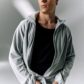 Куртка флисовая унисекс Fliska, светло-серая