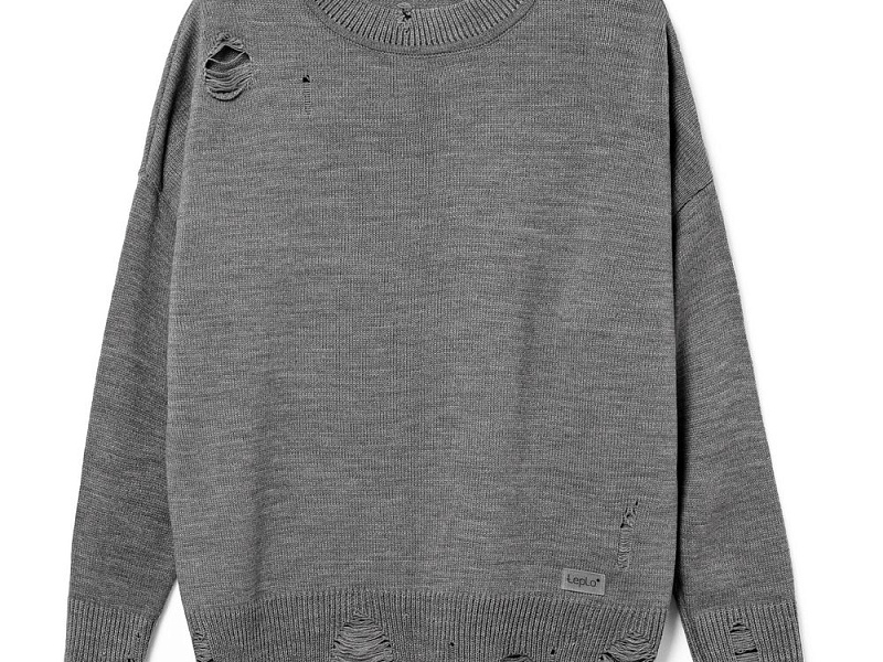 Джемпер оверсайз унисекс Grunge, серый