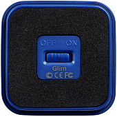 Беспроводная колонка с подсветкой гравировки Glim, синяя
