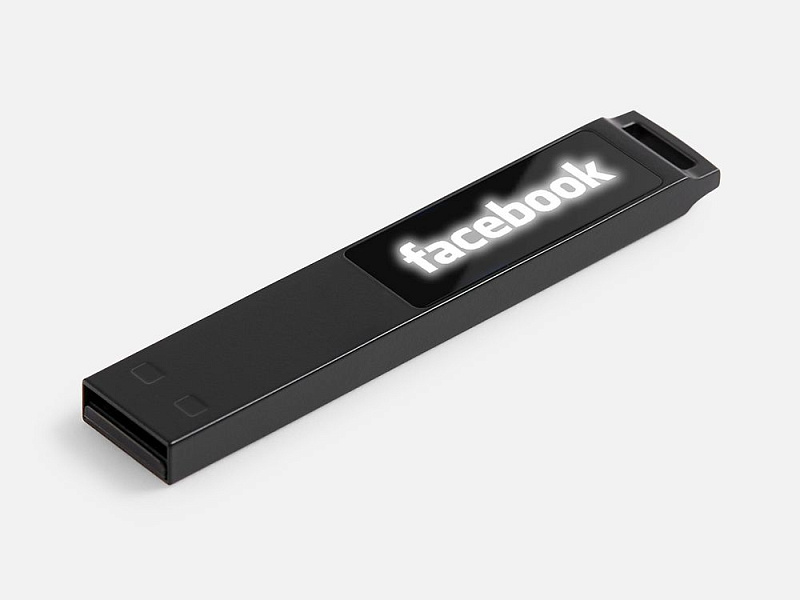 Флешка markBright Black с белой подсветкой, 32 Гб