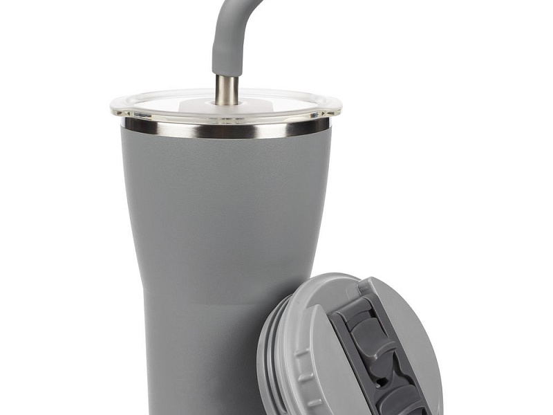 Термостакан Sapporo без логотипа, серый