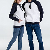 Толстовка унисекс Seattle, белая с темно-синим