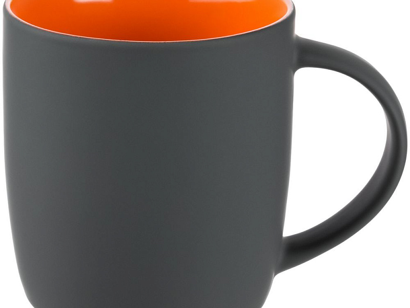 Кружка Surprise Touch с покрытием софт-тач, оранжевая