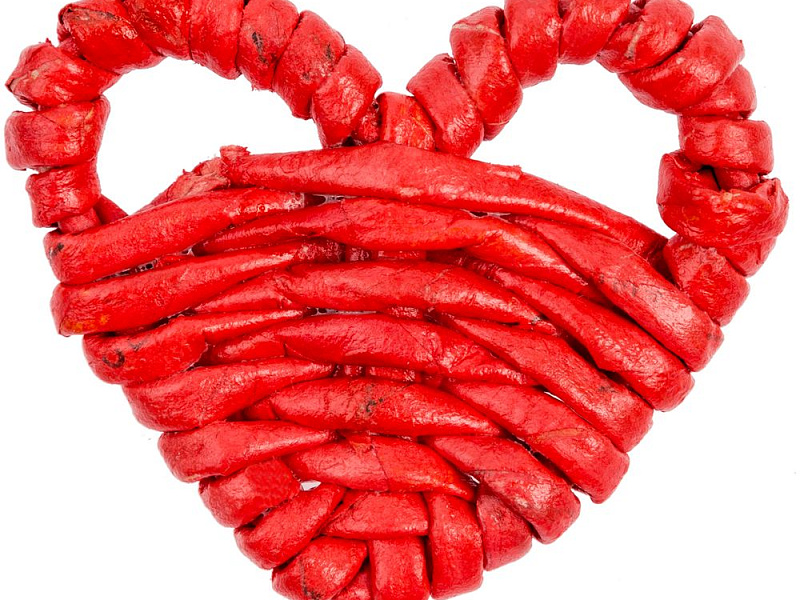 Плетеная фигурка Adorno, красное сердце