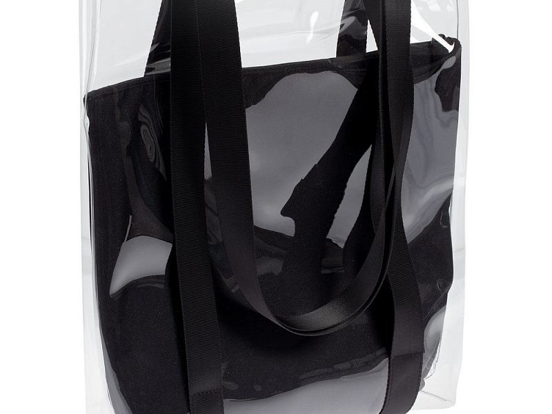 Шопер Clarity с черным органайзером, прозрачный