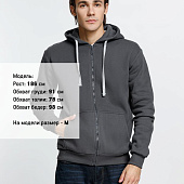 Толстовка на молнии с капюшоном Siverga Heavy, темно-серая (графит)