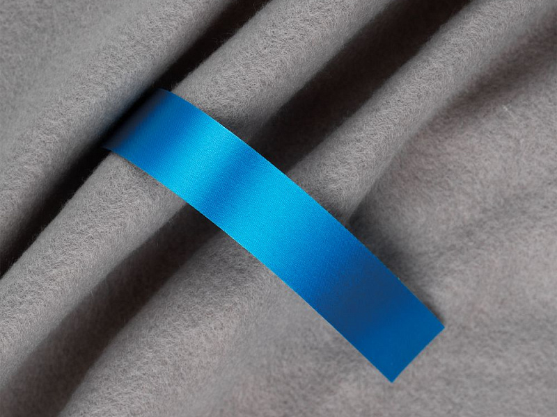 Лента сатиновая Satin 20 S, голубая, 40 см