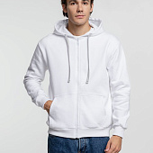 Толстовка на молнии с капюшоном Siverga Heavy, белая (белоснежная)