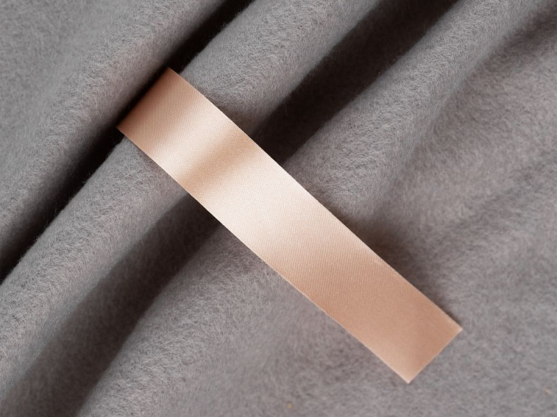 Лента сатиновая Satin 20 XXL, светло-бежевая, 240 см