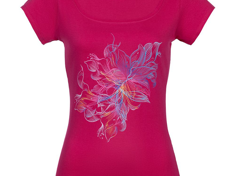 Футболка женская Vibrance, темно-розовая (фуксия)