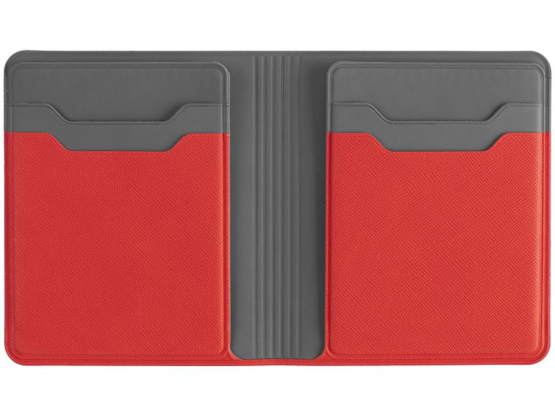 Картхолдер с отделением для купюр Dual, красный