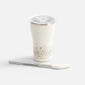 Термостакан Sapporo, белый (молочный)