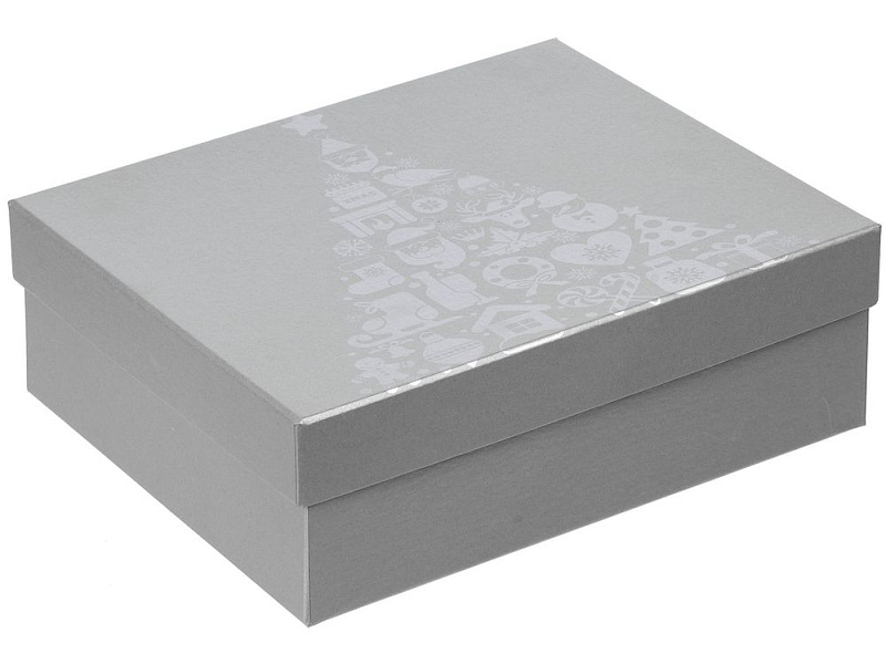 Коробка «Новогодняя история», серебристая