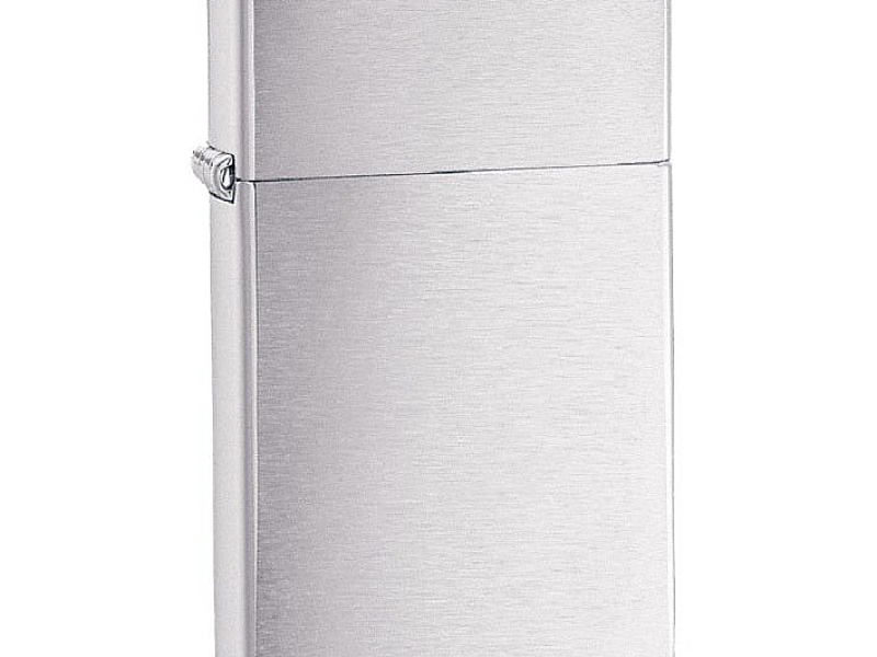 Зажигалка Zippo Slim Brushed, матовая серебристая