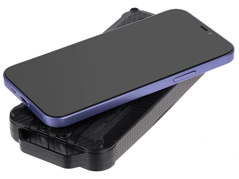 Аккумулятор защищенный Total Control 10000 мАч, черный с серым