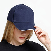 Бейсболка Buffalo, темно-синяя с белым