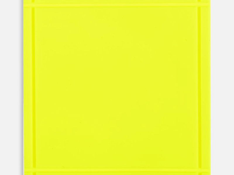 Лейбл из ПВХ Dzeta, L, желтый неон