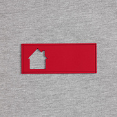 Лейбл из ПВХ с вырубкой «Дом», красный