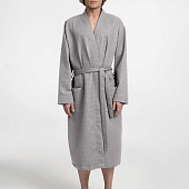 Халат вафельный Kimono, светло-серый