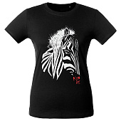 Футболка женская «Арт-рокстар. Kiss Me», черная