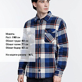 Куртка-рубашка оверсайз унисекс Noah, синяя