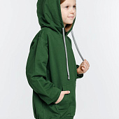 Толстовка с капюшоном детская Kirenga Kids, темно-зеленая