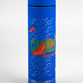 Смарт-бутылка с заменяемой батарейкой Long Therm Soft Touch, синяя