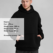 Худи Furry Oversize, черное