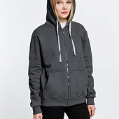 Толстовка на молнии с капюшоном Siverga Heavy, темно-серая (графит)