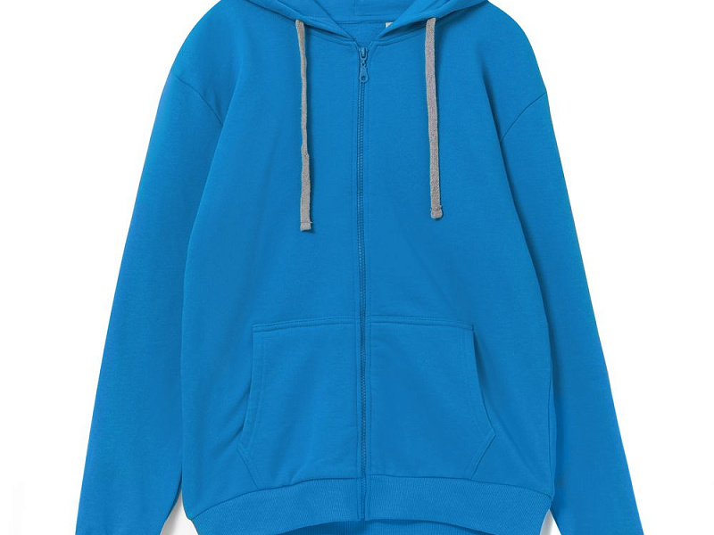 Толстовка на молнии с капюшоном Siverga, бирюзовая