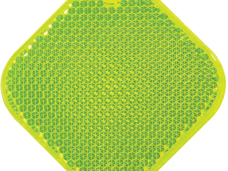 Светоотражатель «Квадрат», неон-желтый