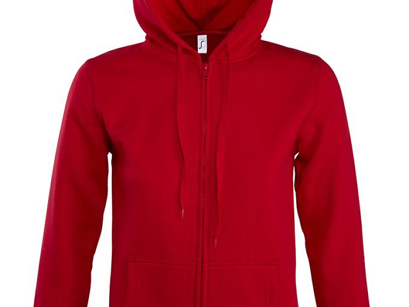 Толстовка женская на молнии с капюшоном Seven Women, красная