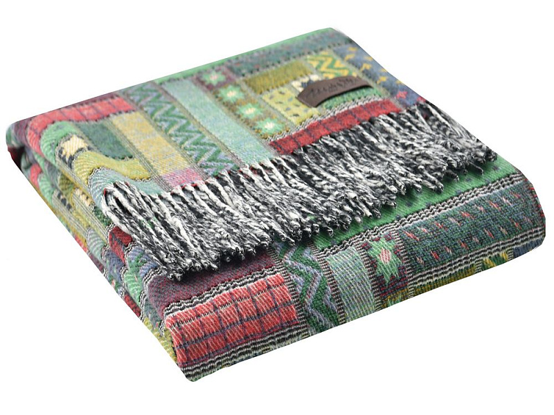 Плед Baltimora, красный с зеленым