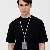 Шнурок для бейджа Tube Metal, серый