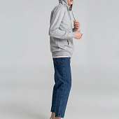 Толстовка на молнии с капюшоном Unit Siverga, серый меланж