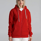 Толстовка на молнии с капюшоном Unit Siverga Heavy, красная