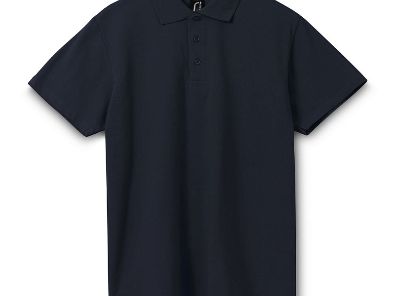 Рубашка поло мужская Spring 210 темно-синяя (navy)