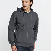 Толстовка на молнии с капюшоном Siverga 2.0, темно-серая (графит)