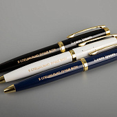 Ручка шариковая Letra Gold, глянцевая, черная