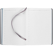 Ежедневник Rubikon на заказ, недатированный серо-бирюзовый