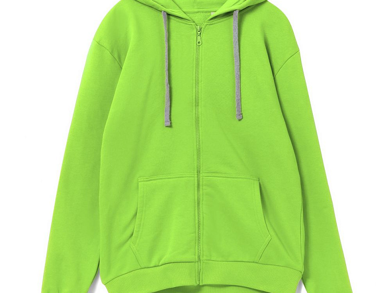 Толстовка на молнии с капюшоном Siverga Heavy, зеленое яблоко