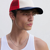 Бейсболка Blink, молочная с красным