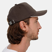 Бейсболка Long Beach, коричневая с бежевым