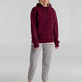 Толстовка с капюшоном унисекс King, бордовая