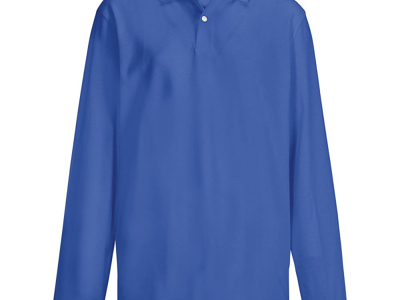 Рубашка поло унисекс с длинным рукавом Pacific LSL, ярко-синяя (royal)